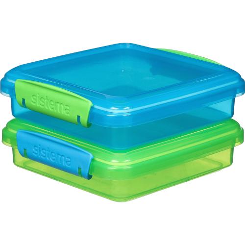 Sistema - Lunch Sandwich Box 450ml Pack of 3