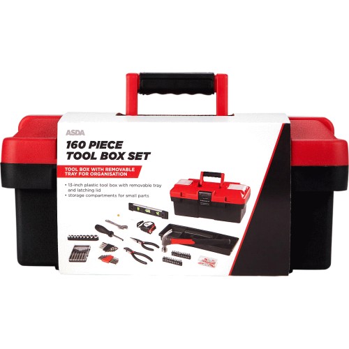 ASDA 160 Piece Tool Box Set 160 Compare Prices Where To Buy Trolley