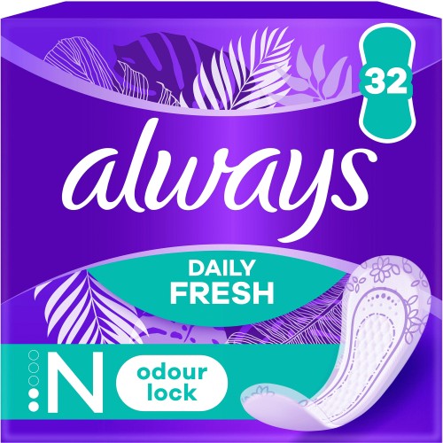 Always Dailies Fresh & Protect Panty Liners Normal x 60, Breathable,  Flexible And Comfortable With Absorbent Core : : Health & Personal  Care