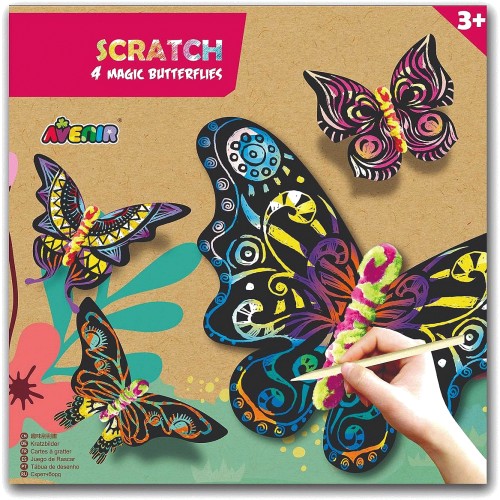 butterfly scratch art