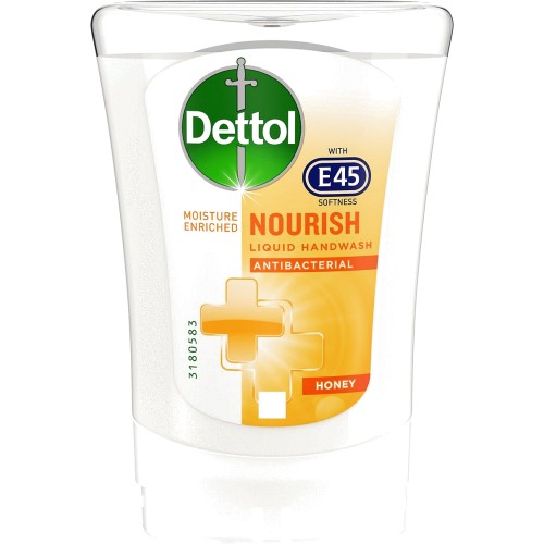 Dettol E45 No Touch Refill Antibacterial Liquid Handwash Honey 250ml