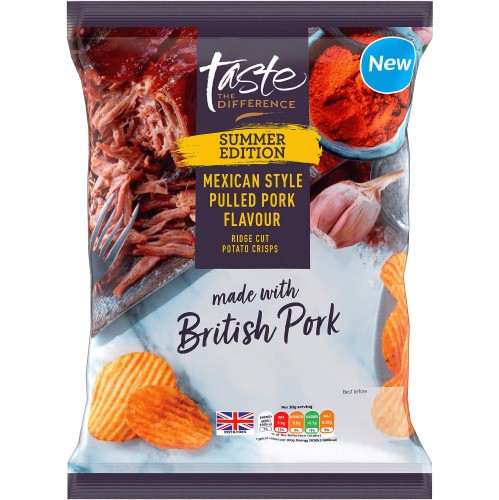 Sainsbury's Mexican Style Pulled Pork Flavour Ridge Cut Potato Crisps ...