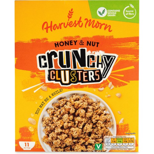 Harvest Morn Honey & Nut Crunchy Clusters (500g) - Compare Prices