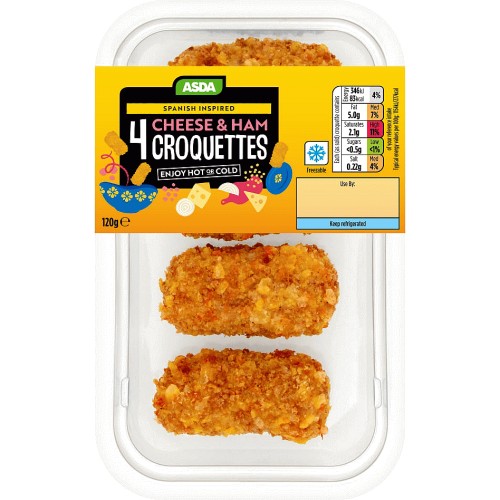 ASDA Spanish Inspired 4 Cheese & Ham Croquettes (4 x 30g) Compare