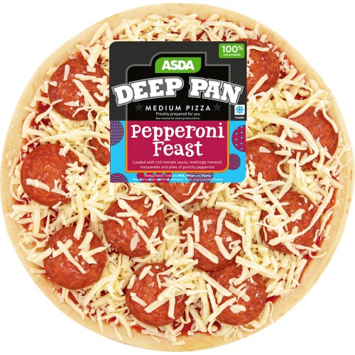 ASDA Medium Deep Pan Pepperoni Feast Typically 419g 419g Compare Prices Trolley co uk