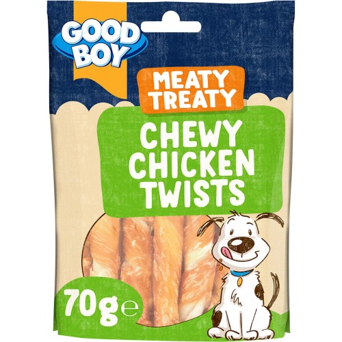 Good Boy Meaty Treaty Chewy Chicken Twisters Dog Treats 70g Compare Prices Where To Buy Trolley