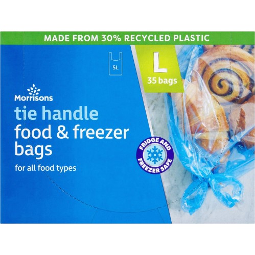 Tesco Tie Handle Freezer Bags Small 50'S - Tesco Groceries