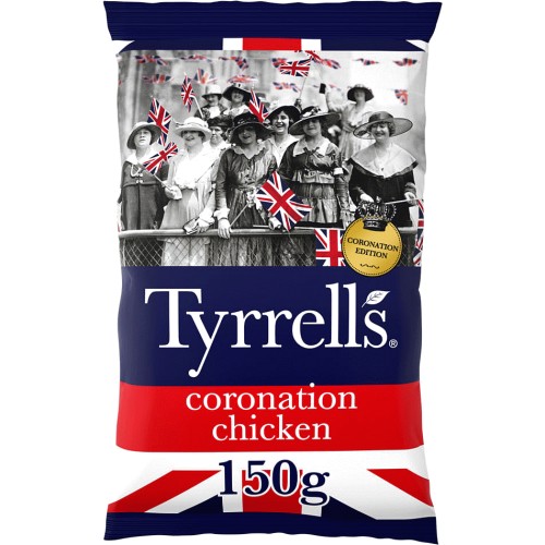 Tyrrells Coronation Edition Hand Cooked English Crisps Coronation Chicken Flavour G