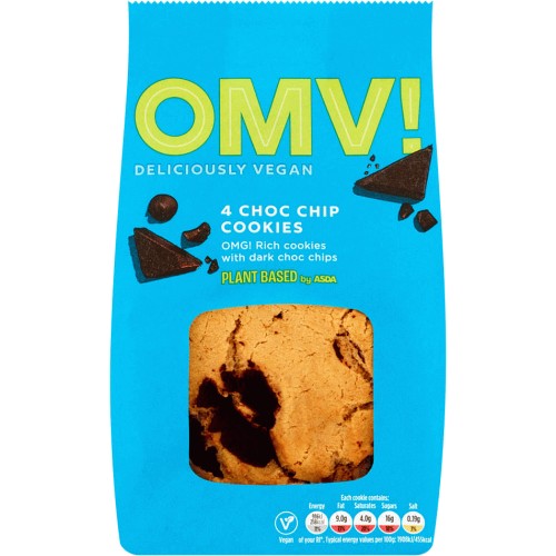 OMV Deliciously Vegan 4 Choc Chip Cookies 4 Compare Prices Where To Buy Trolley Co Uk