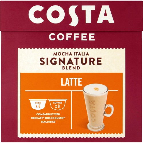 Costa Signature Blend Latte Pods 182.4g Compare Prices