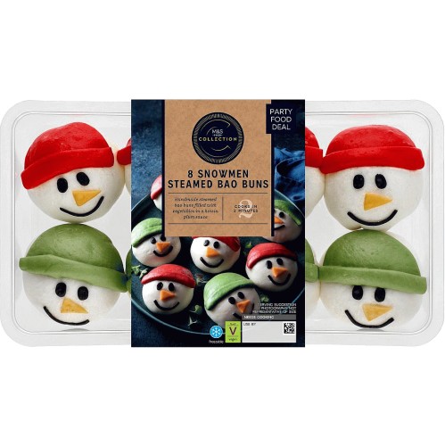 Steamed Snowman Buns - Rainbow Nourishments