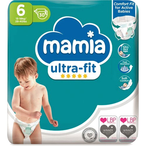 Mamia Ultra-fit Nappy Pants 40 Pack / Size 4, 8-15kg / 18-33lbs, 360 Fit