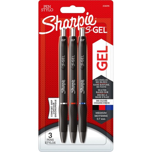 Sharpie S Gel Gel Pens Ink 3 Count Assorted 3 Compare Prices