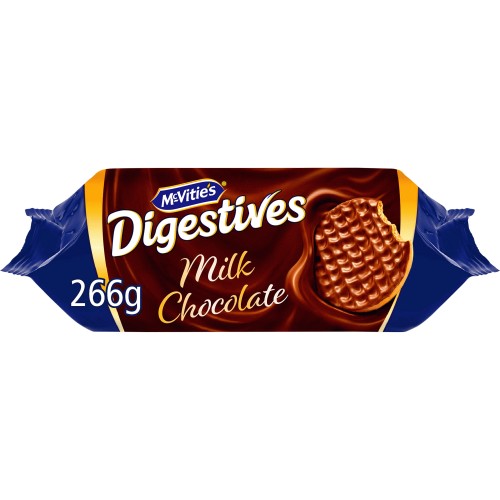 McVitie's Digestives Milk Chocolate Biscuits Twin Pack 2 x 266g, 532g, Chocolate Biscuits