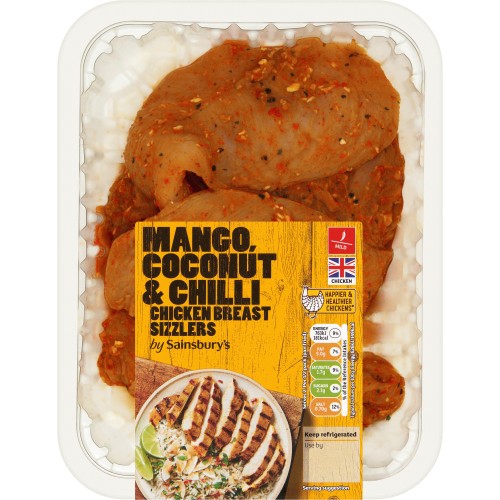 Sainsburys Coconut And Mango British Fresh Chicken Breast Sizzlers Summer Edition 615g