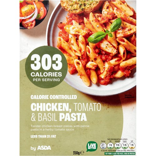 ASDA Good Counted Chicken Tomato Basil Pasta 350g Compare