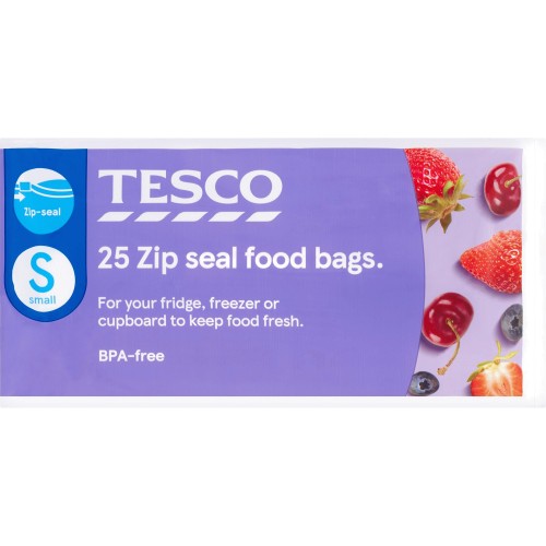 Tesco Zip Seal Food & Freezer Bags Medium 20S - Tesco Groceries