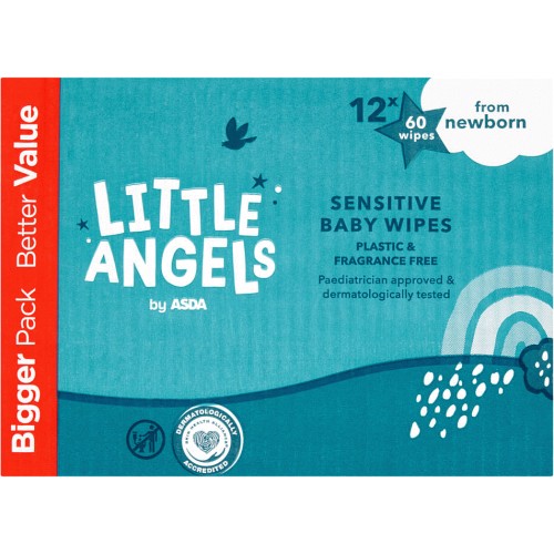 Asda little store angels sensitive wipes