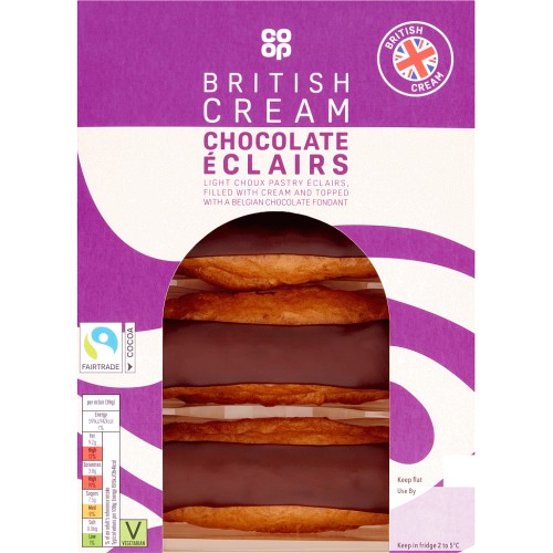 Coop British Cream Chocolate Eclairs Compare Prices & Where To Buy