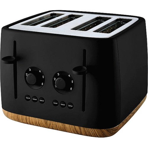 Matte black outlet toaster