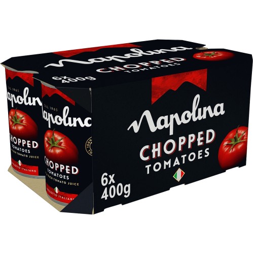 Napolina Chopped Tomatoes in Rich Tomato Juice (6 x 400g