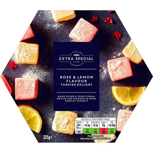 ASDA Extra Special Rose & Lemon Flavour Turkish Delight (325g