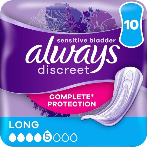 Always Discreet Incontinence Pads+ Long for Sensitive Bladder (10) -  Compare Prices & Where To Buy 