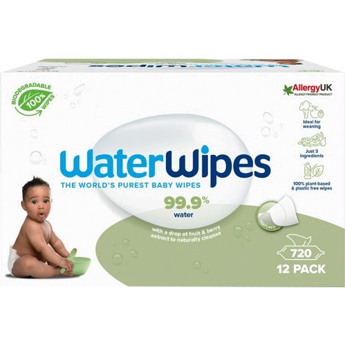 Lingettes Bébé WaterWipes Value Pack 4x60