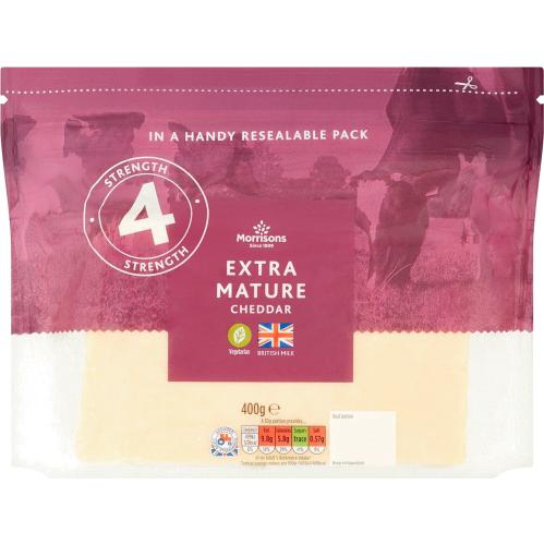 Morrisons Extra Mature Cheddar (400g) - Compare Prices & Where To Buy ...