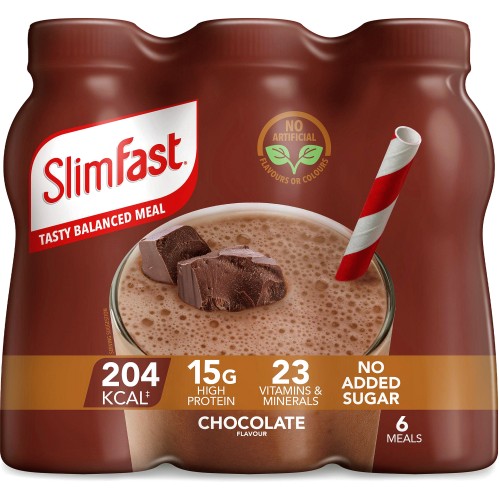 SlimFast Chunky Chocolate Flavour Protein Shakes 6 x 325ml