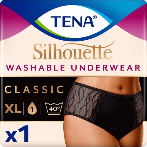 Tena Absorbent Underwear Black XL Lady Silhouette Washable Incontinence  Underwear - Compare Prices & Where To Buy 