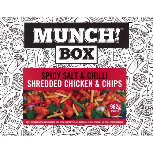 Munch Box Spicy Salt And Chilli Shredded Chicken And Chips 962g Compare Prices And Where To Buy 1917