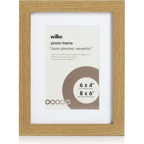 Wilko Light Wood Effect Photo Frame 8x6 Inch - Compare Prices & Where ...