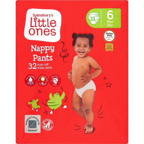 Sainsbury's Little Ones Size 6 16kg+ Nappy Pants (32) - Compare Prices &  Where To Buy 