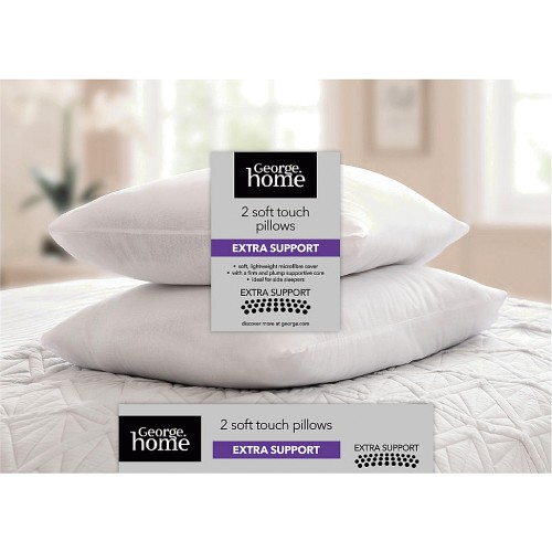 George Home Soft Touch Soft Comfort Pillow Pair 2 Compare Prices Where To Buy Trolley