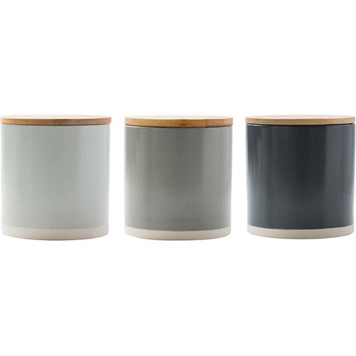 George Home Grey Bisque Ceramic Canisters (3) - Compare Prices & Where ...