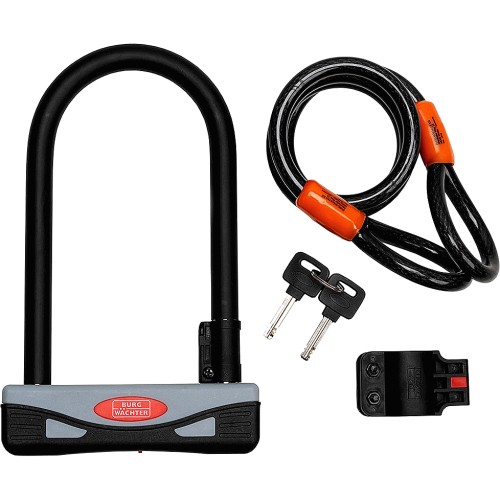 Burg-Wachter Sold Secure Bicycle Gold D-Lock and Cable Kit - Compare ...