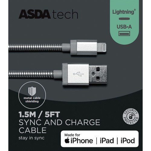 ASDA Tech Lightning to Aux Adapter Cable 3.5mm Compare Prices