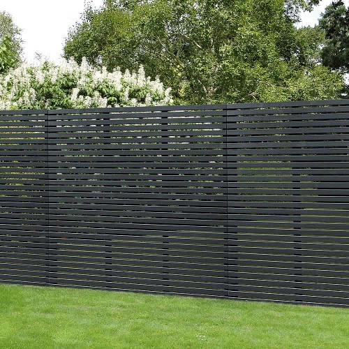 Forest Garden Slatted 6x6ft Grey Fence Panel - Compare Prices & Where ...