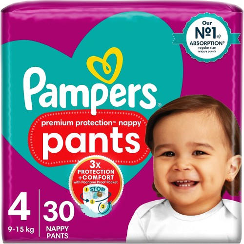 Pampers premium protection nappy best sale pants size 5 offers