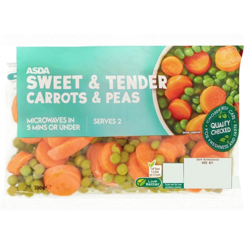 ASDA Sweet Tender Carrots Peas 300g Compare Prices Where To Buy Trolley