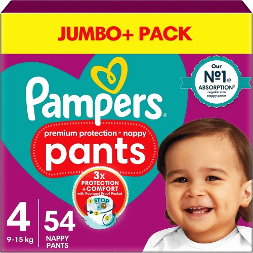 Pampers Baby Dry Nappy Pants Size 6 Jumbo+ 54 Pack - Tesco Groceries