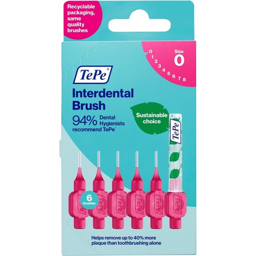 Tepe Interdental Brush Size Pink Brushes (6 x 0.4mm) - Compare Prices ...