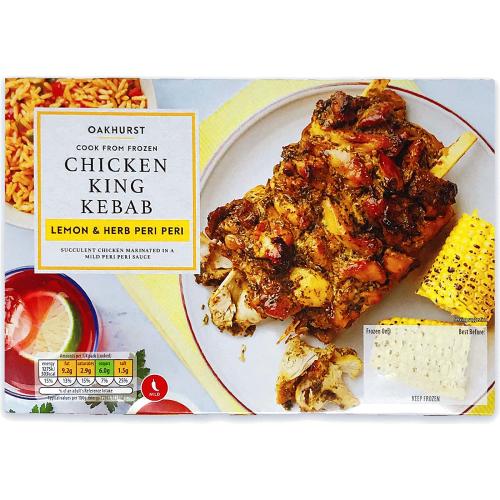 Oakhurst Cook From Frozen Chicken King Kebab Lemon Herb Peri