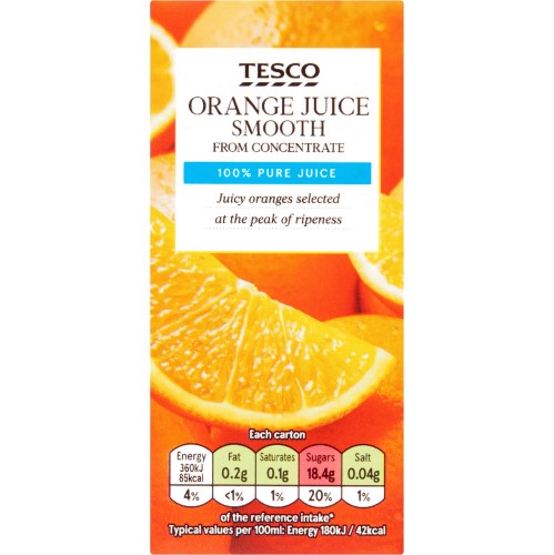 Orange juice outlet tesco