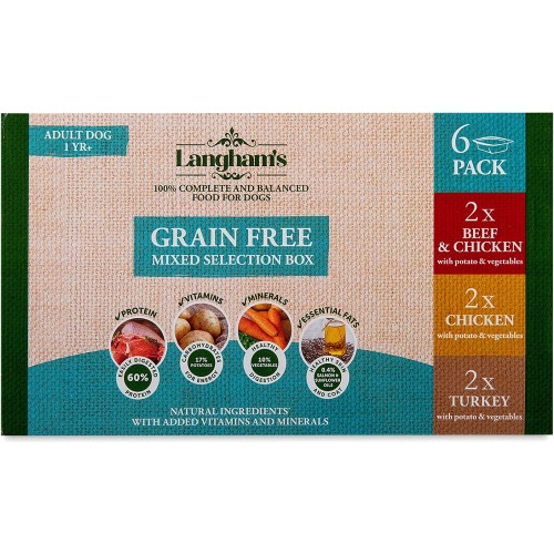 Earls Langham s Premium Multipack Dog Food Trays 6 x 395g