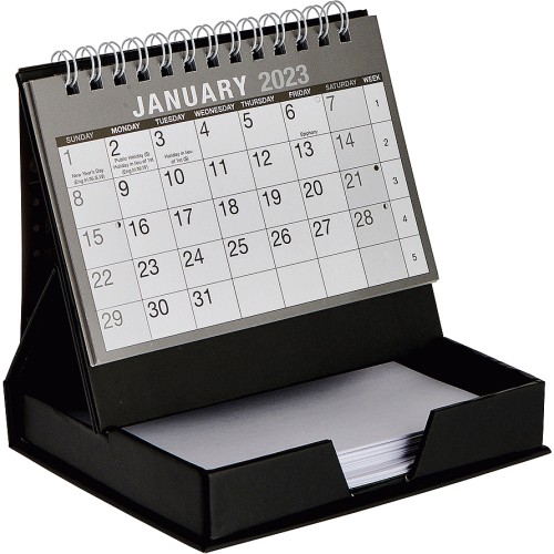 Wilko Month To View Black Desk Calendar and Note Paper - Compare Prices ...