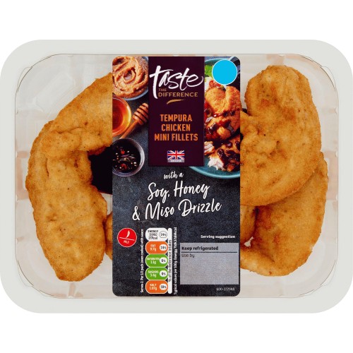 Sainsburys Tempura British Chicken Mini Fillets With Soy Honey And Miso Drizzle Taste The