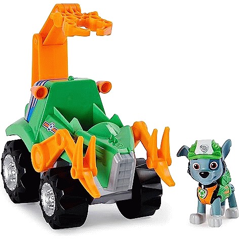 PAW Patrol Dino Rescue Rocky's Deluxe Rev Up Vehicle with Mystery