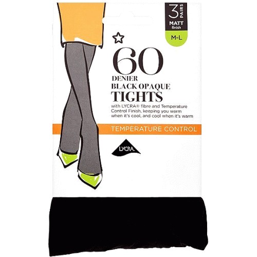 White 60 Denier S M L XL Ladies Tights Opaque Matt Pantyhose